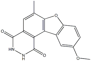 6-Methyl-10-methoxy-2,3-diaza-7-oxa-7H-benzo[c]fluorene-1,4(2H,3H)-dione Structure