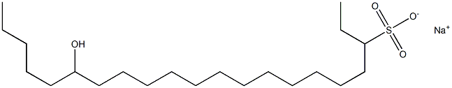 16-Hydroxyhenicosane-3-sulfonic acid sodium salt,,结构式