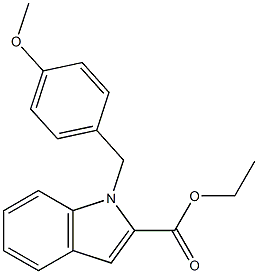 1-(4-Methoxybenzyl)-1H-indole-2-carboxylic acid ethyl ester Struktur