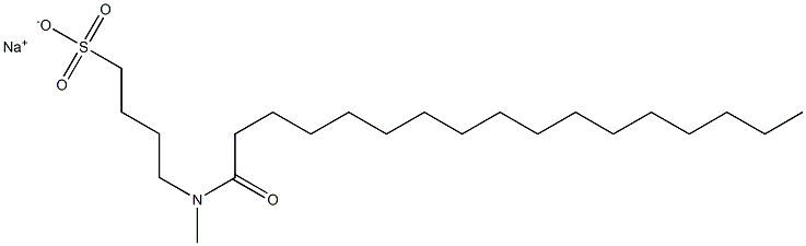 4-(N-Heptadecanoyl-N-methylamino)-1-butanesulfonic acid sodium salt,,结构式