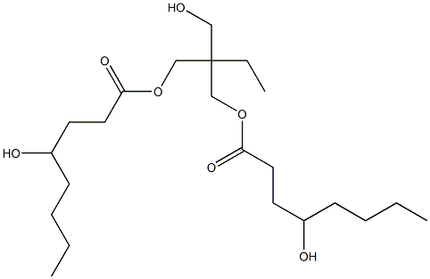 Bis(4-hydroxyoctanoic acid)2-ethyl-2-(hydroxymethyl)-1,3-propanediyl ester Structure