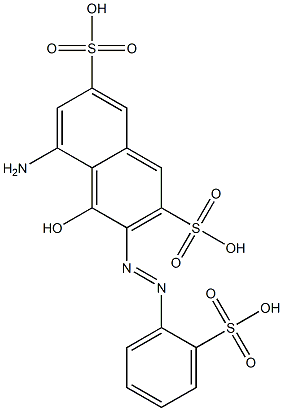 5-Amino-4-hydroxy-3-[(2-sulfophenyl)azo]-2,7-naphthalenedisulfonic acid Struktur