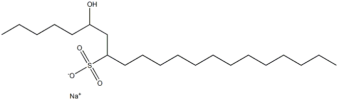 6-Hydroxyhenicosane-8-sulfonic acid sodium salt Structure