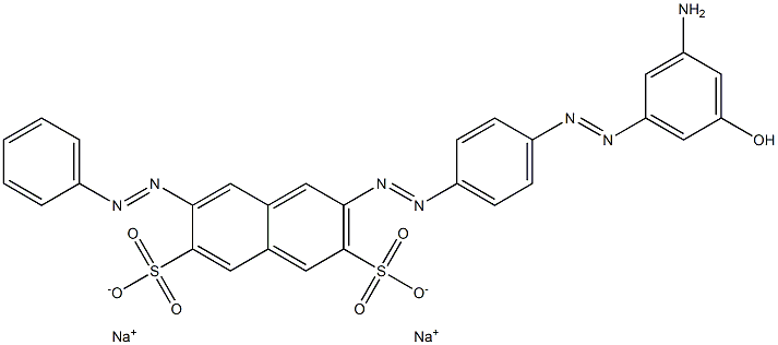 2-[[4-[(3-Amino-5-hydroxyphenyl)azo]phenyl]azo]-7-(phenylazo)-3,6-naphthalenedisulfonic acid disodium salt