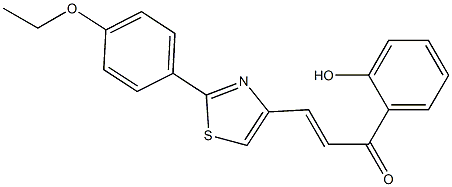 1-(2-Hydroxyphenyl)-3-[2-(4-ethoxyphenyl)thiazol-4-yl]-2-propen-1-one,,结构式