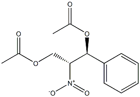 二酢酸(1S,2R)-1-フェニル-2-ニトロプロパン-1,3-ジイル 化学構造式