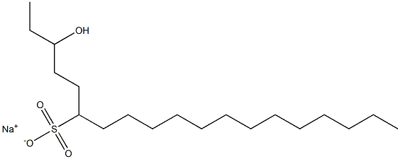 3-Hydroxynonadecane-6-sulfonic acid sodium salt Structure