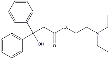 3-ヒドロキシ-3,3-ジフェニルプロピオン酸2-(ジエチルアミノ)エチル 化学構造式