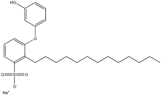 3'-Hydroxy-2-tridecyl[oxybisbenzene]-3-sulfonic acid sodium salt Struktur