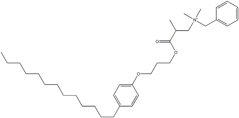 N,N-Dimethyl-N-benzyl-N-[2-[[3-(4-tridecylphenyloxy)propyl]oxycarbonyl]propyl]aminium Structure