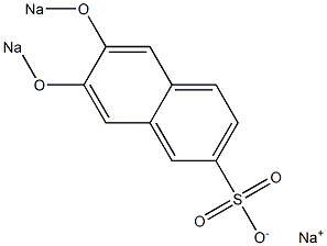 6,7-Di(sodiooxy)-2-naphthalenesulfonic acid sodium salt Structure