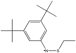 N-(3,5-Di-tert-butylphenyl)-N-(ethylthio)aminyl radical 结构式