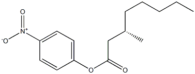 [S,(-)]-3-Methyloctanoic acid p-nitrophenyl ester Struktur