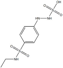 2-[p-(エチルスルファモイル)フェニル]ヒドラジンスルホン酸 化学構造式