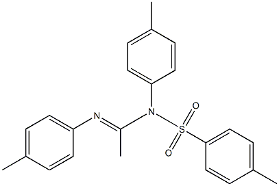 N1-Tosyl-N1,N2-bis(p-methylphenyl)acetamidine,,结构式