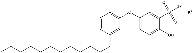 4-Hydroxy-3'-dodecyl[oxybisbenzene]-3-sulfonic acid potassium salt,,结构式