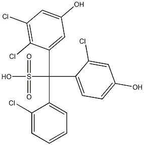 (2-Chlorophenyl)(2-chloro-4-hydroxyphenyl)(2,3-dichloro-5-hydroxyphenyl)methanesulfonic acid