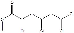 2,4,6,6-Tetrachlorocaproic acid methyl ester,,结构式