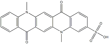 5,7,12,14-Tetrahydro-5,12-dimethyl-7,14-dioxoquino[2,3-b]acridine-3-sulfonic acid,,结构式