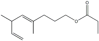 Propionic acid 4,6-dimethyl-4,7-octadienyl ester Structure