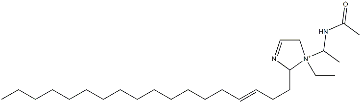 1-[1-(アセチルアミノ)エチル]-1-エチル-2-(3-オクタデセニル)-3-イミダゾリン-1-イウム 化学構造式