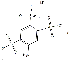 5-アミノ-1,2,4-ベンゼントリスルホン酸トリリチウム 化学構造式