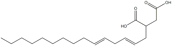 (2,5-ペンタデカジエニル)こはく酸 化学構造式