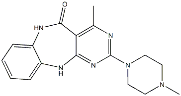 2-(4-Methyl-1-piperazinyl)-4-methyl-11H-pyrimido[4,5-b][1,5]benzodiazepin-5(6H)-one