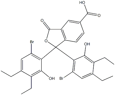 1,1-Bis(6-bromo-3,4-diethyl-2-hydroxyphenyl)-1,3-dihydro-3-oxoisobenzofuran-5-carboxylic acid Structure