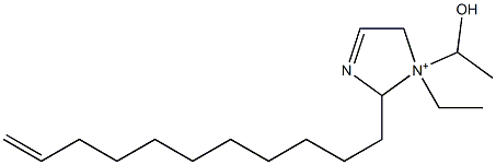 1-Ethyl-1-(1-hydroxyethyl)-2-(10-undecenyl)-3-imidazoline-1-ium Structure