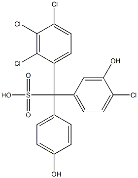 (4-Chloro-3-hydroxyphenyl)(2,3,4-trichlorophenyl)(4-hydroxyphenyl)methanesulfonic acid