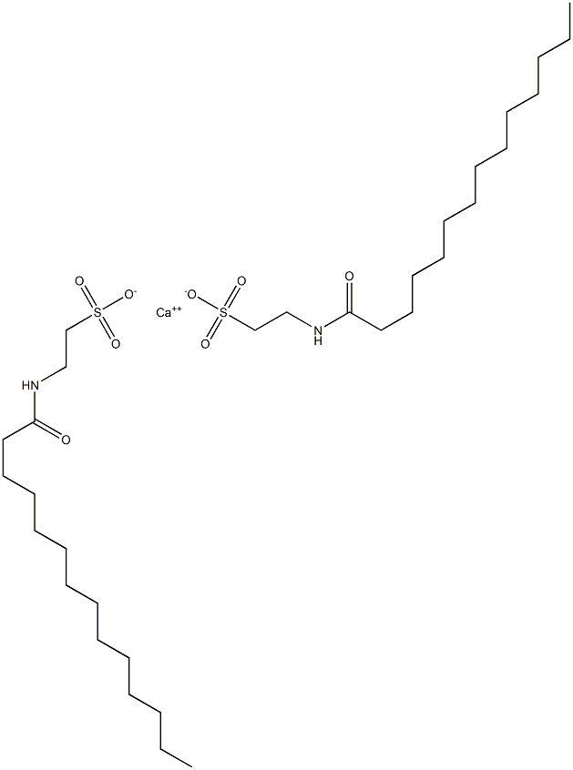 Bis(N-tetradecanoyltaurine)calcium salt Structure