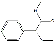 [R,(-)]-2-メトキシ-N,N-ジメチル-2-フェニルアセトアミド 化学構造式