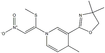 1-(1-Methylthio-2-nitroethenyl)-3-(4,4-dimethyl-2-oxazolin-2-yl)-4-methyl-1,4-dihydropyridine Structure
