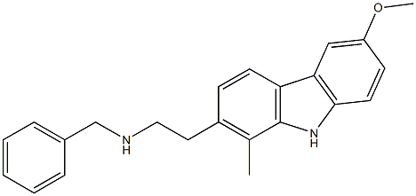 6-Methoxy-1-methyl-N-(phenylmethyl)-9H-carbazole-2-ethanamine Struktur