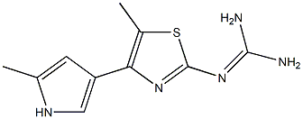 2-[[Amino(amino)methylene]amino]-5-methyl-4-(2-methyl-1H-pyrrol-4-yl)thiazole 结构式