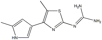 2-[[Amino(amino)methylene]amino]-5-methyl-4-(2-methyl-1H-pyrrol-4-yl)thiazole,,结构式