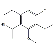 1-Methyl-6,7,8-trimethoxy-1,2,3,4-tetrahydroisoquinoline Struktur