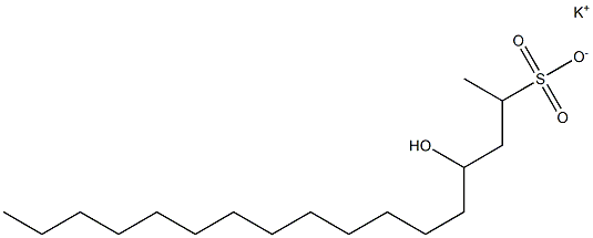 4-ヒドロキシヘプタデカン-2-スルホン酸カリウム 化学構造式