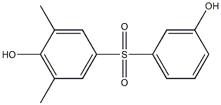 3,4'-ジヒドロキシ-3',5-ジメチル[スルホニルビスベンゼン] 化学構造式
