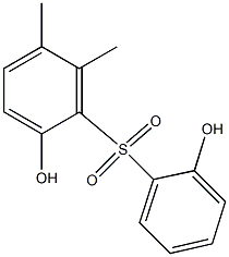 2,2'-ジヒドロキシ-5,6'-ジメチル[スルホニルビスベンゼン] 化学構造式