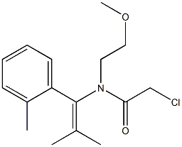 N-[1-(2-Methylphenyl)-2-methyl-1-propenyl]-N-[2-methoxyethyl]-2-chloroacetamide Structure