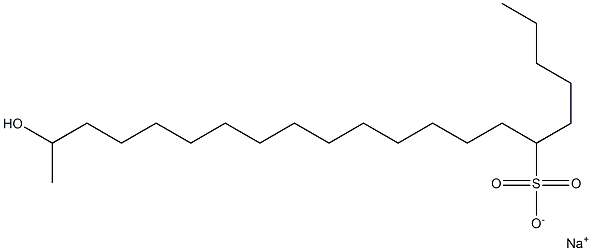 20-Hydroxyhenicosane-6-sulfonic acid sodium salt Struktur