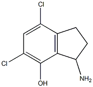 3-Amino-2,3-dihydro-5,7-dichloro-1H-inden-4-ol Structure