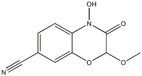 3,4-ジヒドロ-4-ヒドロキシ-2-メトキシ-3-オキソ-2H-1,4-ベンゾオキサジン-7-カルボニトリル 化学構造式