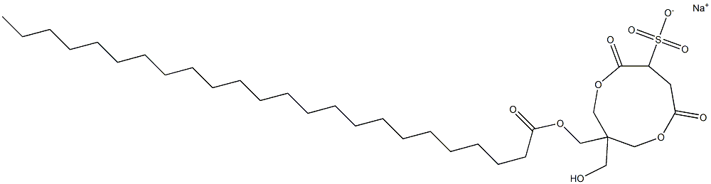 1-(1-Oxotetracosyloxymethyl)-1-(hydroxymethyl)-4,7-dioxo-3,8-dioxacyclononane-6-sulfonic acid sodium salt Structure