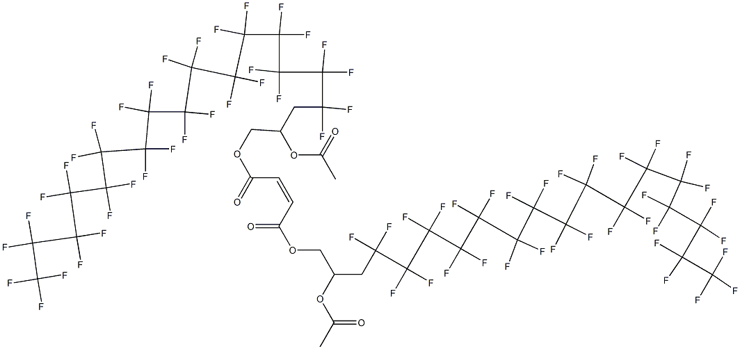 Maleic acid bis(2-acetyloxy-4,4,5,5,6,6,7,7,8,8,9,9,10,10,11,11,12,12,13,13,14,14,15,15,16,16,17,17,18,18,19,19,19-tritriacontafluorononadecyl) ester Structure