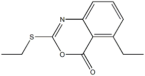 2-Ethylthio-5-ethyl-4H-3,1-benzoxazin-4-one Struktur