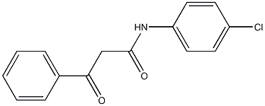 N-(4-クロロフェニル)-3-オキソ-3-フェニルプロパンアミド 化学構造式