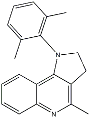 1-(2,6-Dimethylphenyl)-4-methyl-2,3-dihydro-1H-pyrrolo[3,2-c]quinoline,,结构式